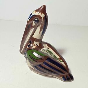 Tonala Mexican Folk Art Pelican Figurine